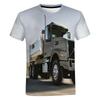 Summer Fashion New Heavy Truck Pattern Men's Print Image Fun Round Neck Short Sleeve Extra Large Comfortable Top