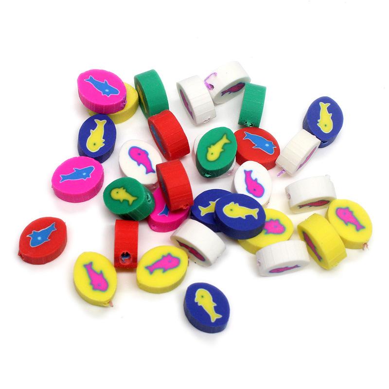 Soft Pottery Pieces Beaded Diy Mobile Phone Chain Accessories Loose Beads Smiley Face Letters Animal Fruit Mixed Soft Pottery