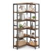 VASAGLE 6 Tier Bookshelf, Convertible Corner Shelf, 9.4 X 40.2 X 69 Inches
