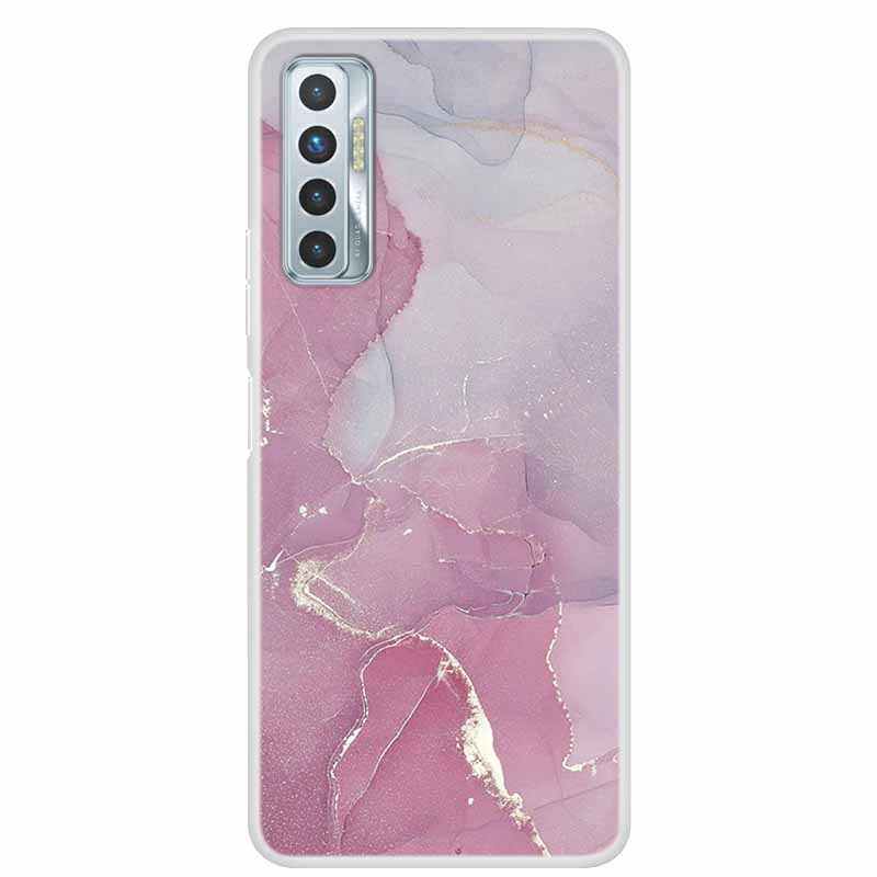 Für Tecno Camon 17P Hülle Luxus Silikon TPU Weiche Abdeckung Handyhülle Für Tecno Camon 17 CG7 CG6 Hülle Stoßfest Marmor Funda Capa