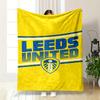 Leeds United Football Club Crest Blanket Patterned Flannel Blanket Perfect for the Bedroom Living Room, Sofa, or a Little Nap