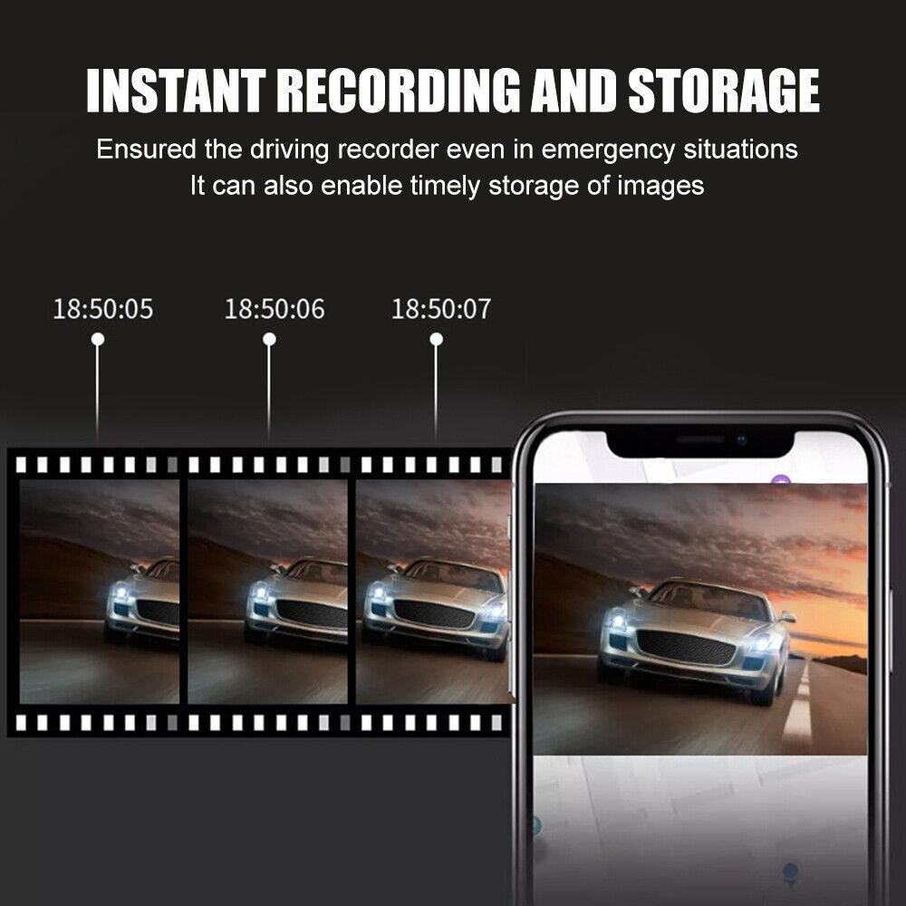 WiFi 3 Camera Car DVR, High-definition 1080P Dashcam, In-car 3-channel Video Recorder