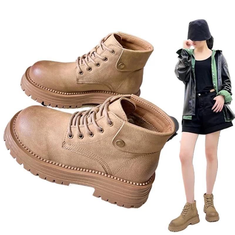 Mode 2024 Neue Winter Plateau Schuhe Plus Plüsch Stiefel Damen Chunky Stiefel Damenschuhe Khaki Gelb Schwarz Stiefel Damen Barfußschuhe
