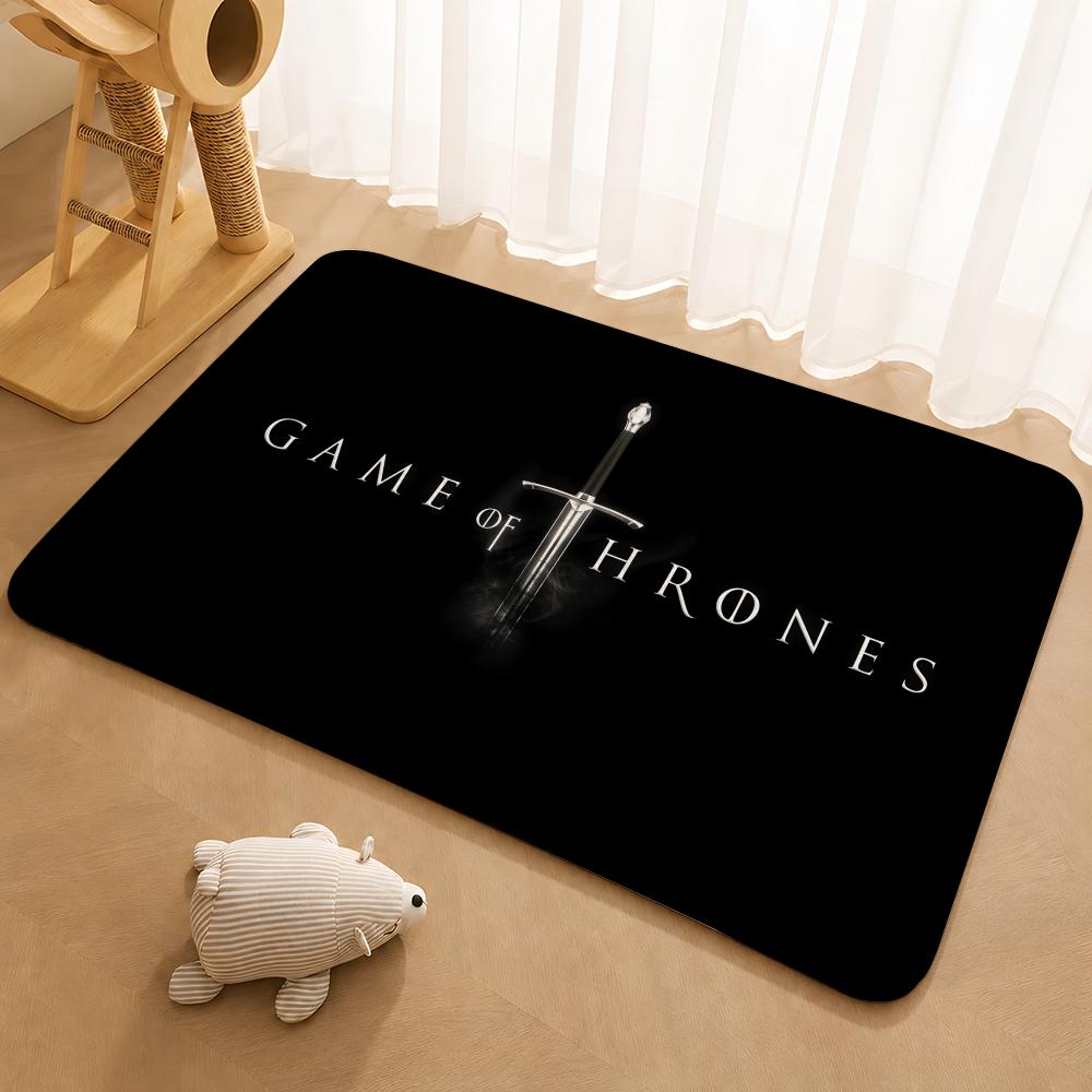 Popular TV series G-Game of T-Thrones Floor Mat Floor Mat Soft Flannel Non-Slip Door  Rug for Living Room
