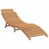 Garden Sun Lounger Brown 198 X 55 X 58.5 Cm Solid Teak Wood