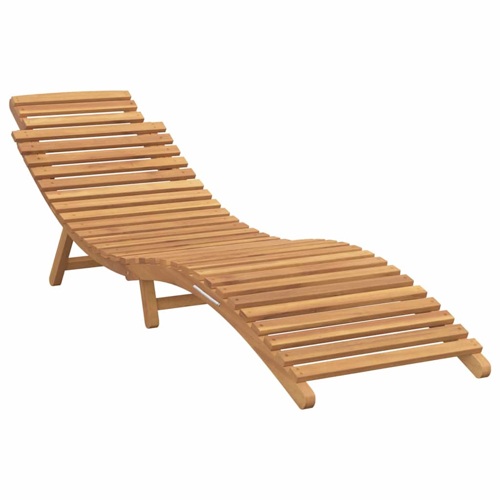 Garden Sun Lounger Brown 198 X 55 X 58.5 Cm Solid Teak Wood