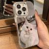 For Vivo for IQOO13 Mirror Phone Case Holder Kitten Animal Cute Fashion Hollow Mirror Phone Case