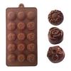 15 In 1 Silicone Flowers Shape Chocolate Cake Sugar Candy Fondant Mold