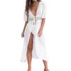 Swimsuit Cover Up Breathable Solid Color Women Sun Protection Bikini Cover-up for Swimming Pool