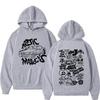 Hanorace rock pentru bărbați și femei, hanorace retro casual la modă, topuri calde și confortabile, muzică retro Jerez
