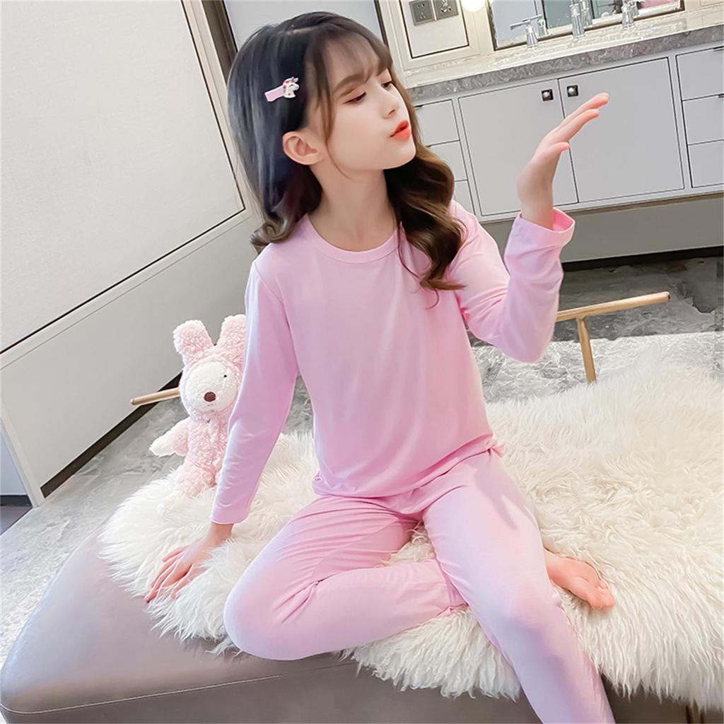 Girls' Modal Long Johns Set - Spring, Autumn & Winter 2025 Collection for Girls