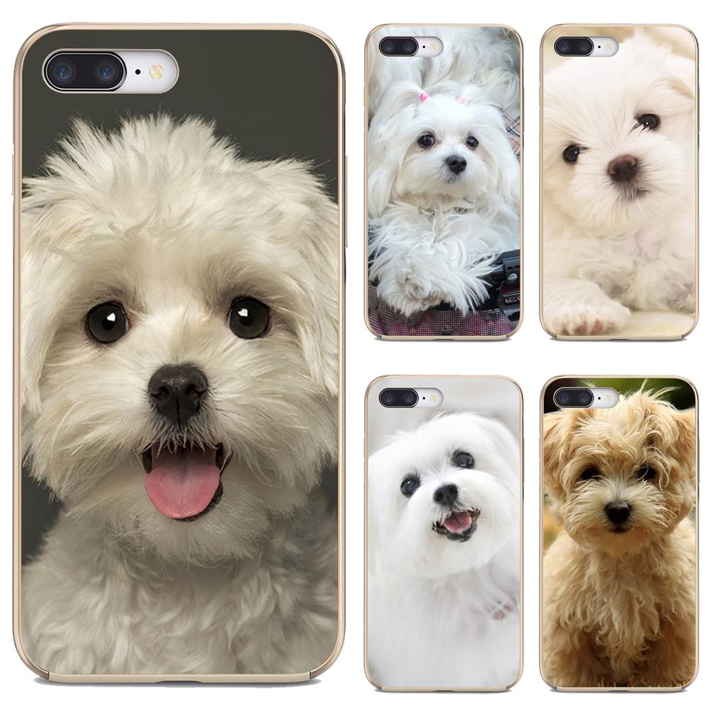 Per Oppo realme 6 7 7i 6i c3 Per Xiaomi poco F3 F2 M3 Pro HTC U11 U12 Plus Custodia in TPU Trasparente Amo i miei cuccioli di cane maltese