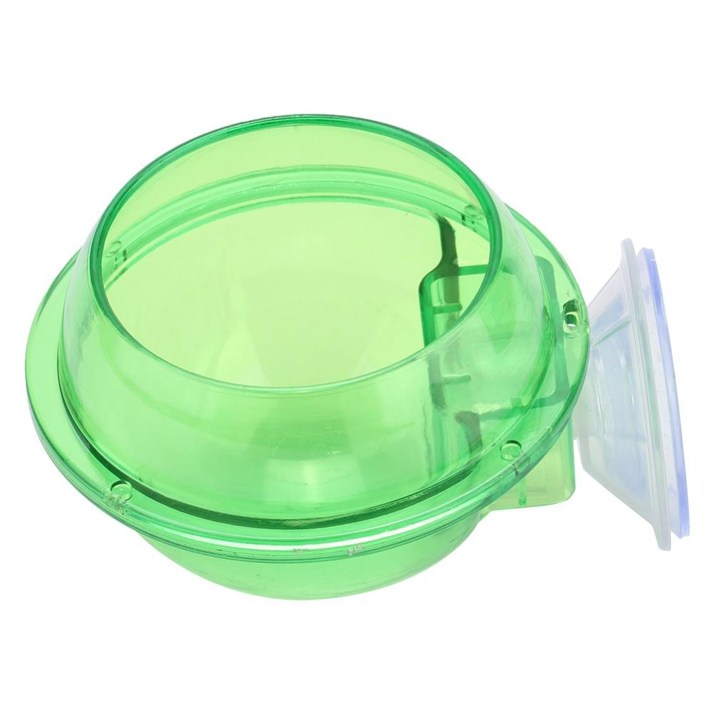 2pcs Round Suction Cup Feeder Green Lizard Feeder Bowl Firm Reptile Feeding Bowl  Lizard