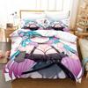 3D Anime Sexy Girls Silvervale VTuber Bedding Set Single Twin Full Queen King Size Bed Set Adult Kid Bedroom Duvet Cover Sets