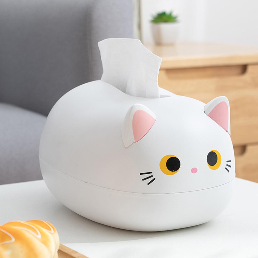 Cute Cartoon Tissue Box Holder, Multi-Functional Desktop Storage Ornament, Decorative Paper Box for Home Coffee & Dining Table