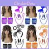 Set Vibrant de Peruci Punk Rock Unisex Complet cu Accesorii Colorate pentru Stil Nostalgic