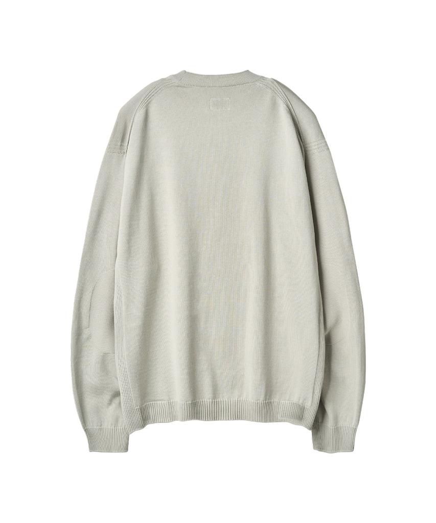 Leopeusaideu Whole Garment Crew Knit Dove