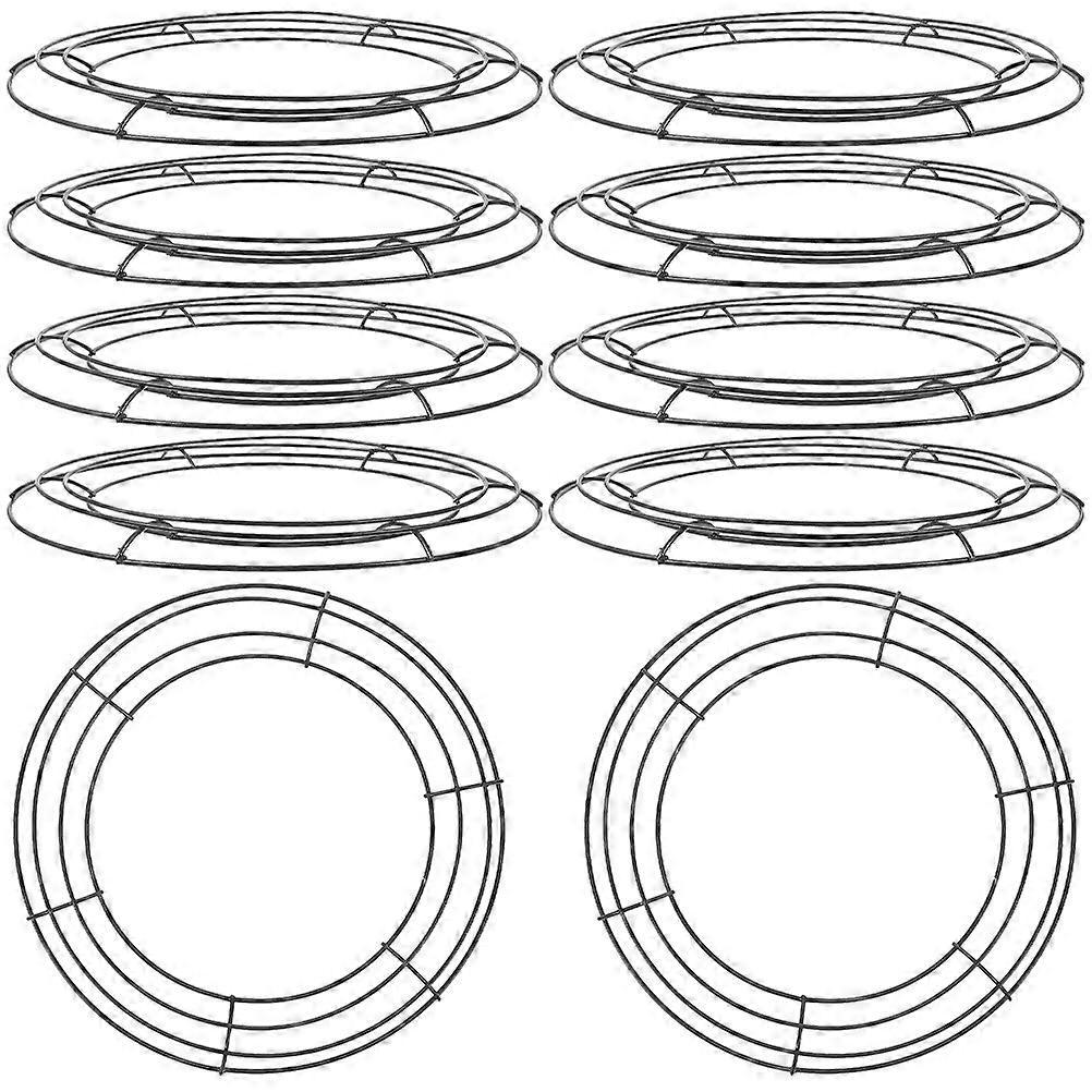 Wreath Making Rings Diy Iron Wreath Frame Round Wreath Rings 9.82in X 9.82in X 0.59in Craft Base 10Pcs