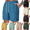 Heren Zomer Nieuwe Effen Kleur Sportbroek Corduroy Minimalistisch 5/4 Shorts