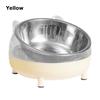 New Stainless Steel Elevated Cat Bowls Tilted Design Easy Clean Pet Feeding Dish Plastic Puppy Feeder Dog Feeding