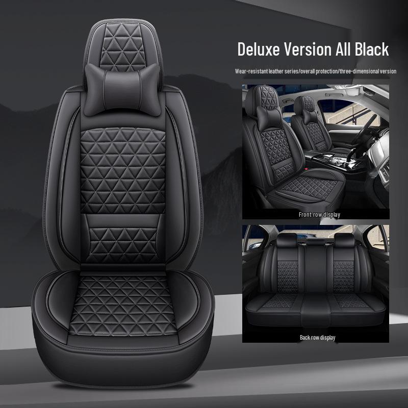 Universal All-Season Full Surround Car Seat Cover with Lumbar Support