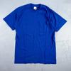 FOTL Blank 90s VTG T Shirt USA Pocket Blue Basic Simple Single Stitch Selvedge