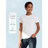 European Size Women's White Short Sleeve T-Shirt, Leopard Heart Graphic, Loose Fit Crew Neck, Lightweight Stretch Casual Summer Top