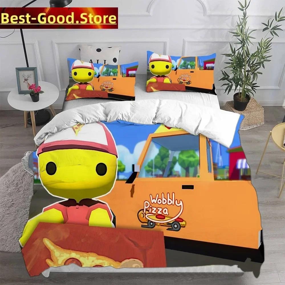 Housses de couette Ensembles de literie Wobbly & Life Simple Jumeau Complet Queen King Size Couette Anime Housse de lit Ensemble de taies d'oreiller