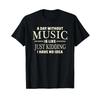 A Day Without Music T Shirt for Shirtnage Girls and Boys Vintage Washed Breathable Homme Slightly Stylish Top For Everyday Wear