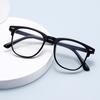 Unisex Square Plastic Frame Trendy Anti-Blue Light Clear Glasses For Back To School Clothing Accessories.