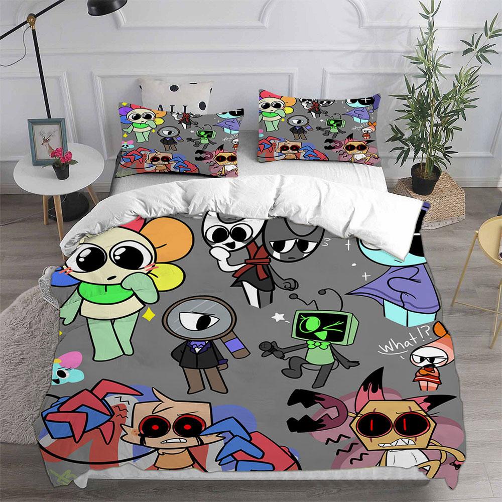 Dandy's World Bedding Set Game 3D Printed Duvet Cover Set With Pillowcases Boy Girl Teens Kids Birthday Gift Soft Bedclothes
