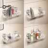 Wall Mounted Suction Cup Storage Rack Strong Load-bearing Easy To Install Bathroom Caddy Soap Makeup Storage Shelf
