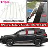 6 Pezzi Cromato Lucido Materiale PC Copertura Montante Colonna Finestrino Esterno Auto Montante BC Per Subaru Forester SK -2024
