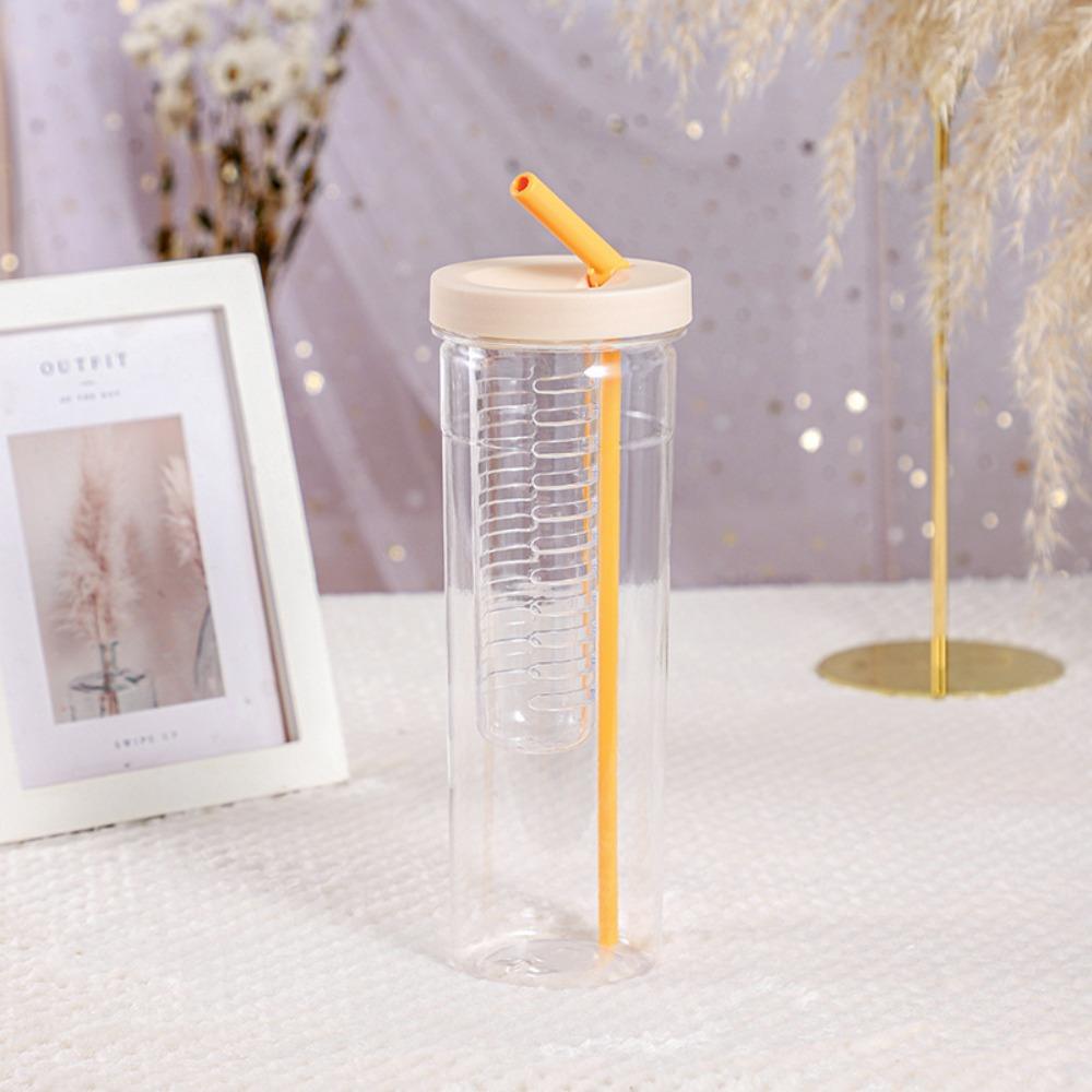 New 800ML Water Bottle Leak-Proof Clear Drinking Cup With Tea Filter High Temperature Resistance Sippy Cup Office
