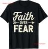 Faith Over Fear Inspirational Motivational Vintage Christian T Shirt Vintage Washed Comfortable Stylish Soft Breathable