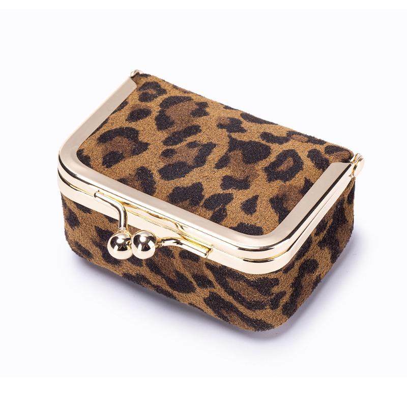 New Leather Compact Gold Bag Diamond Ring Jewelry Bag Mini Ring Necklace Earrings Jewelry Box Coin Change Bag
