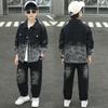 Lente Herfst Denim Pak voor Jongens Van 8 Tot 10 Jaar Kinder Mode Jas van Denim 2-delige Jeans Set
