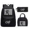 Football Player C Luo'S Peripheral Printed Primary And Secondary School Student Schoolbag Three-Piece Youth Leisure Backpack