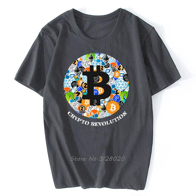 Bitcoin Shirt Cryptocurrency Crypto Miner Bitcoin BTC Crypto Design TShirt Men Bitcoin Coin T Shirt Cotton Tees Streetwear