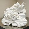 Men Designer Platform Non-slip Sneakers Sport Vulcanized Shoes Thick Sole Leather Casual Shoes Chunky Dad Sport Sneakers