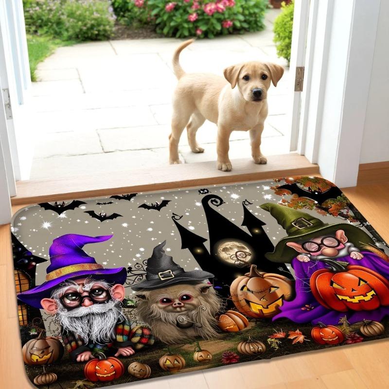 Halloween Horror Kürbis Muster Innen- und Außendekoration Fußmatte Schlafzimmer Wohnzimmer Kleiner Teppich Badezimmer Saugfähige Matte