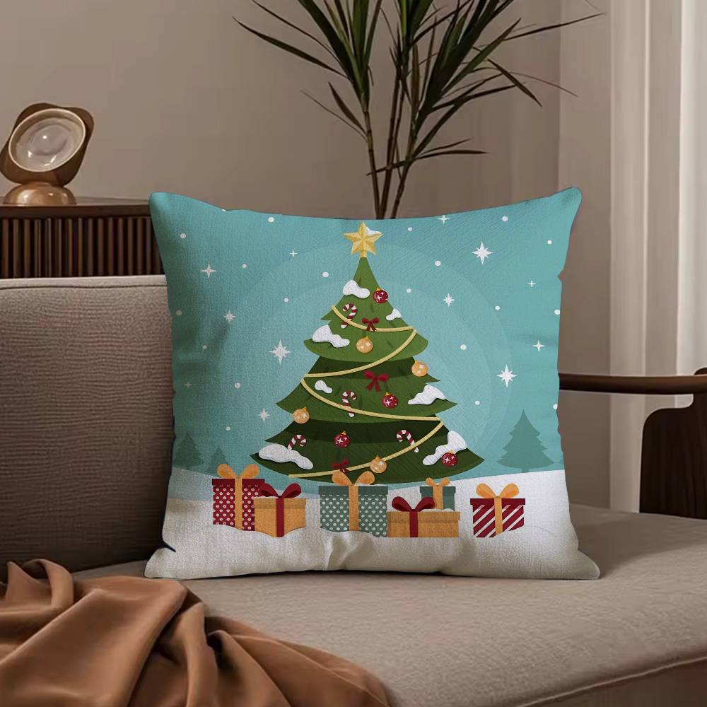 C-Christmas tree Pillow Case null
