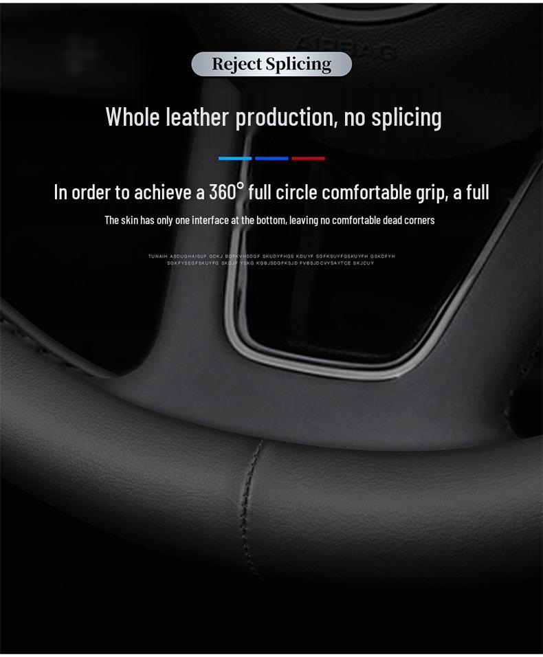 Xpeng Genuine Leather Steering Wheel Cover - Ultra-Thin, Fits P7, P5, G3, G9, All-Season Use