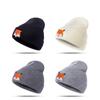 New Trend Fox Knit Cap for Women and Men Autumn and Winter Embroidered Wool Cap Outdoor Travel Warm
