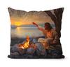 Home Decor Vintage Jesus Corner Cushion Cover Christian Pillowcase Home Sofa Chair Decor Pillowcase