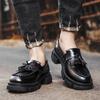 Genuine Leather Men's Loafers Classic Tassel Design Style Office Leisure Business Party Wedding Thick Soled Groom's Shoes 38-45