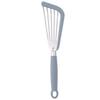 Silikon Balık Spatulası Paslanmaz Çelik Yuvalı Yapışmaz Kaplama Spatula Biftek Yumurta Kızartmak için Gri