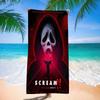 Scream Horror Movie Anime Beach Towel Colorful Bath Towels for Quick Dry Custom Sand Free Beach Yoga Spa Gym Pool