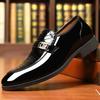 Chaussures habillées pour hommes à la mode, chaussures de luxe en cuir verni pour mariage et fête, chaussures en cuir décontractées pour affaires, mocassins à enfiler pour hommes, Oxfords formels