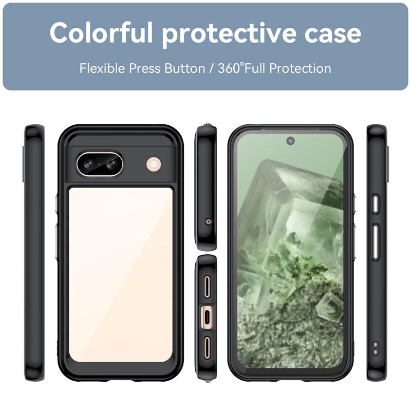 Voor Google Pixel 9 Pro Transparant Kleurrijk TPU Hoesje voor Google Pixel 8A 8 Pro Beschermhoes Helder Schokbestendig Volledige Bescherming Hoes